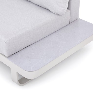 Veba - Fellow set de jardin lounge en aluminium - Gris clair