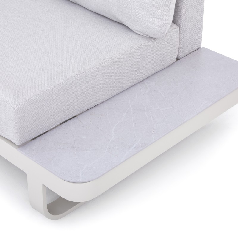 Veba - Fellow set de jardin lounge en aluminium - Gris clair
