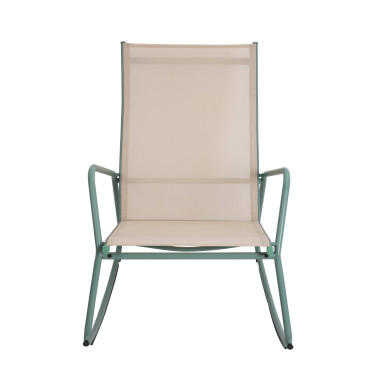 Veba - Brody fauteuil de jardin à bascule - Vert-Beige