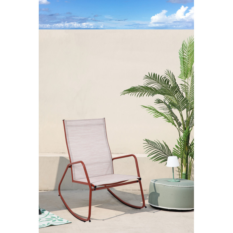 Veba - Brody fauteuil de jardin à bascule - Terracotta