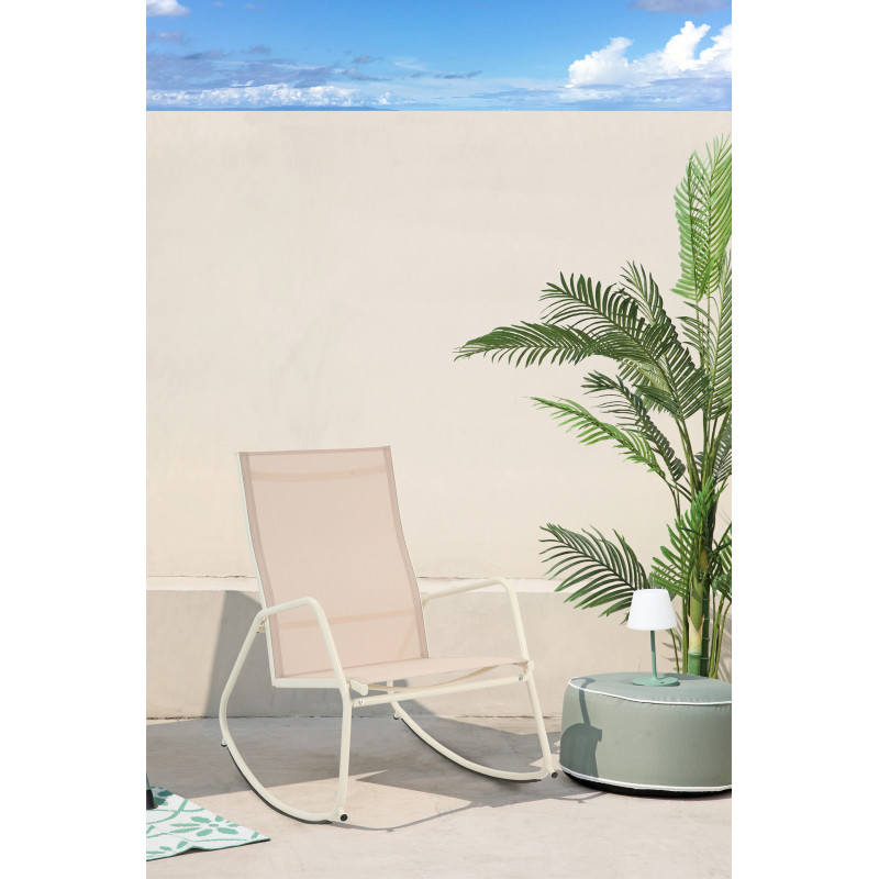 Veba - Brody fauteuil de jardin à bascule - Beige