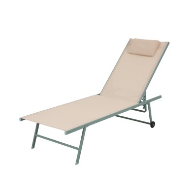 Veba - Travis transat de jardin - Vert-Beige