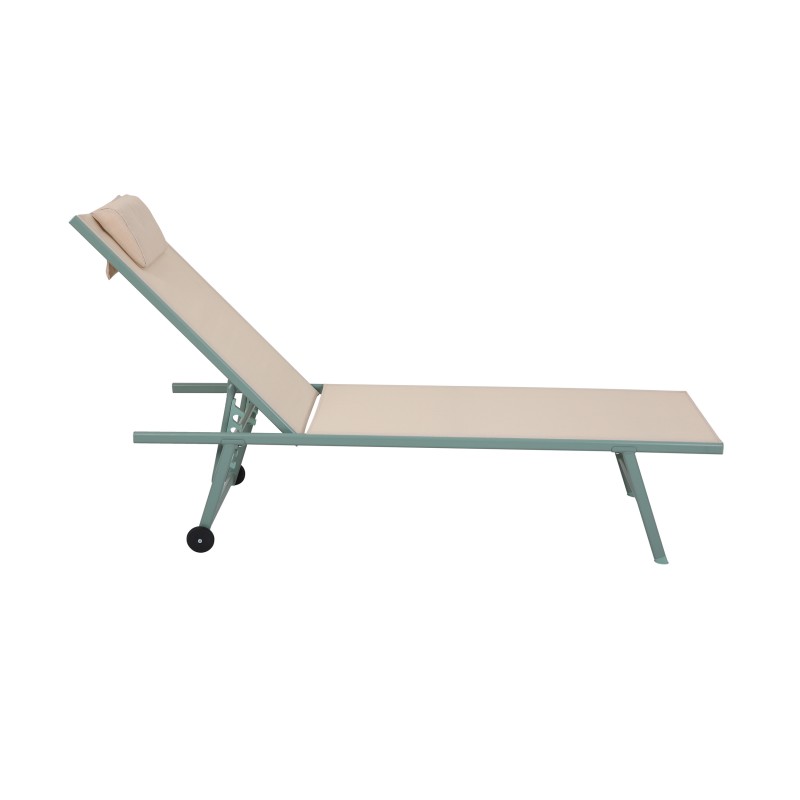 Veba - Travis transat de jardin - Vert-Beige
