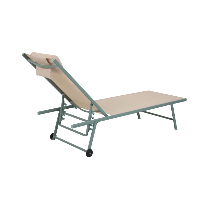 Veba - Travis transat de jardin - Vert-Beige