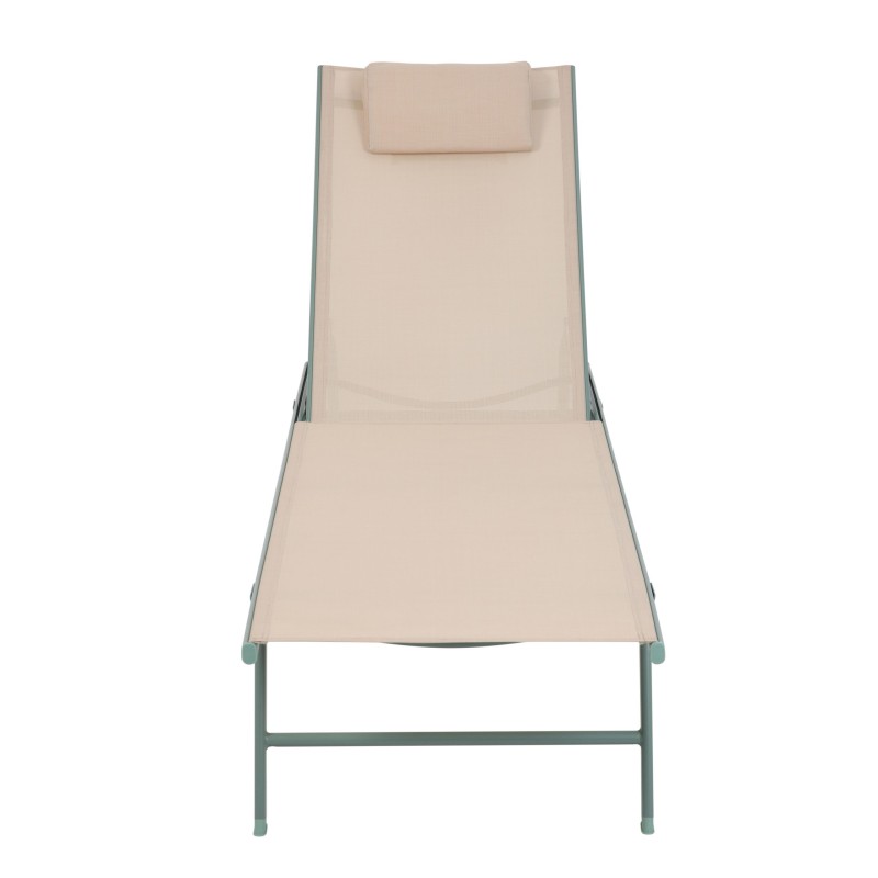 Veba - Travis transat de jardin - Vert-Beige
