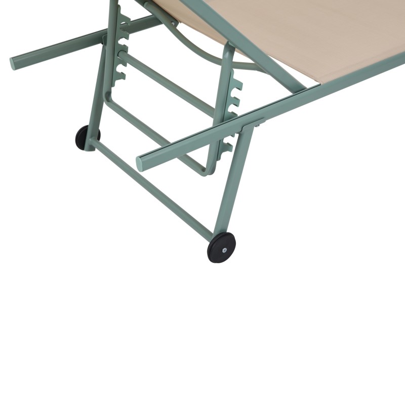 Veba - Travis transat de jardin - Vert-Beige