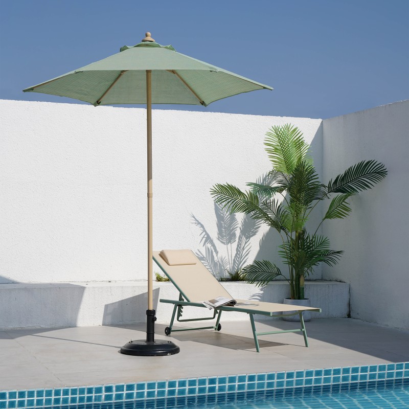 Veba - Travis transat de jardin - Vert-Beige
