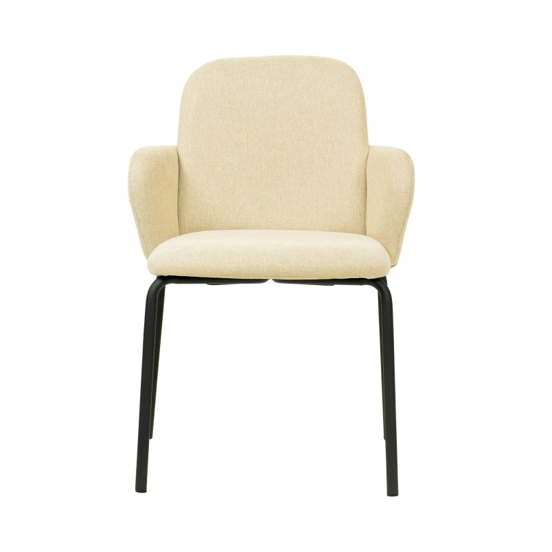 Veba - Paddy chaise empilable en tissu - Beige