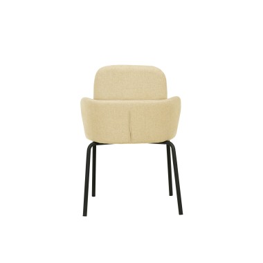 Veba - Paddy chaise empilable en tissu - Beige