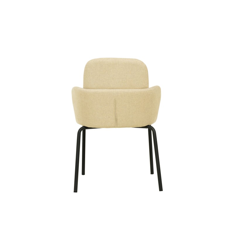 Veba - Paddy chaise empilable en tissu - Beige