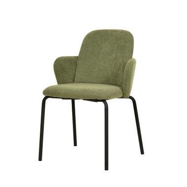 Veba - Paddy chaise empilable en tissu - Vert