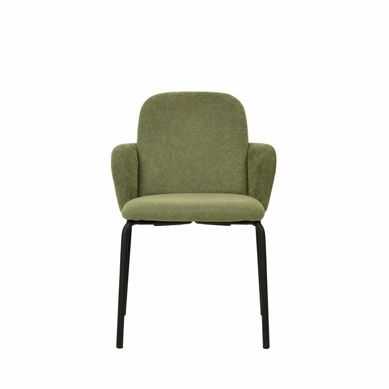 Veba - Paddy chaise empilable en tissu - Vert