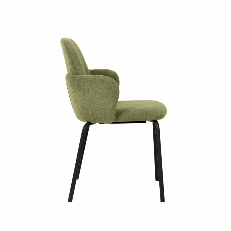 Veba - Paddy chaise empilable en tissu - Vert