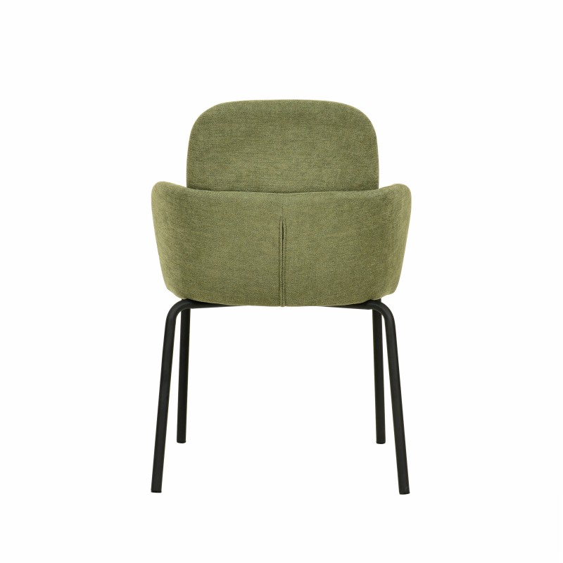Veba - Paddy chaise empilable en tissu - Vert