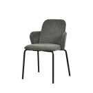 Veba - Paddy chaise empilable en tissu - Gris foncé