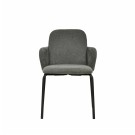 Veba - Paddy chaise empilable en tissu - Gris foncé