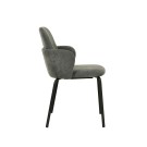 Veba - Paddy chaise empilable en tissu - Gris foncé