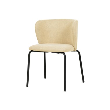 Veba - Break chaise empilable en tissu - Beige