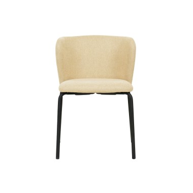 Veba - Break chaise empilable en tissu - Beige