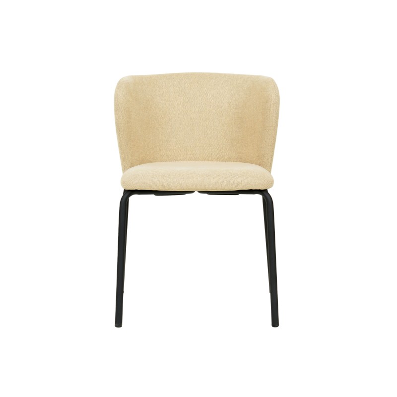 Veba - Break chaise empilable en tissu - Beige