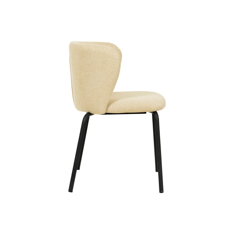 Veba - Break chaise empilable en tissu - Beige
