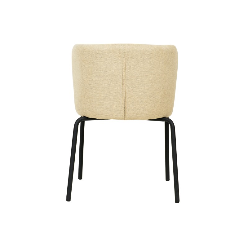 Veba - Break chaise empilable en tissu - Beige