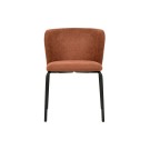 Veba - Break chaise empilable en tissu - Marron-Rouge