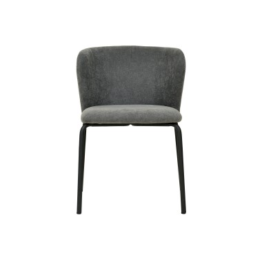 Veba - Break chaise empilable en tissu - Gris foncé