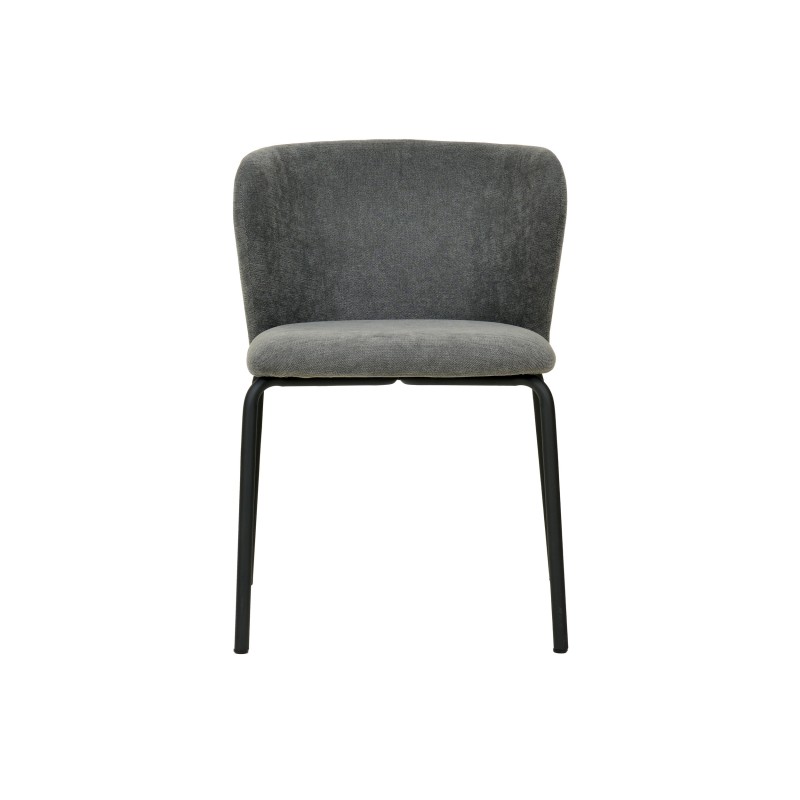 Veba - Break chaise empilable en tissu - Gris foncé