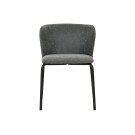 Veba - Break chaise empilable en tissu - Gris foncé