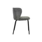 Veba - Break chaise empilable en tissu - Gris foncé