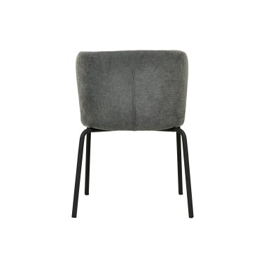 Veba - Break chaise empilable en tissu - Gris foncé