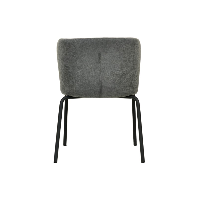 Veba - Break chaise empilable en tissu - Gris foncé