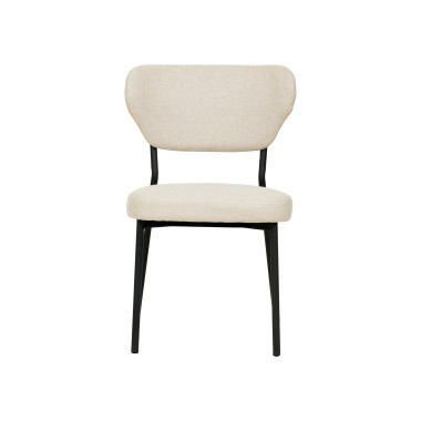 Veba - Duko chaise empilable en tissu - Beige