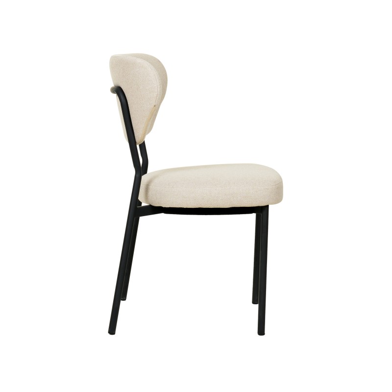 Veba - Duko chaise empilable en tissu - Beige
