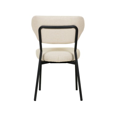 Veba - Duko chaise empilable en tissu - Beige