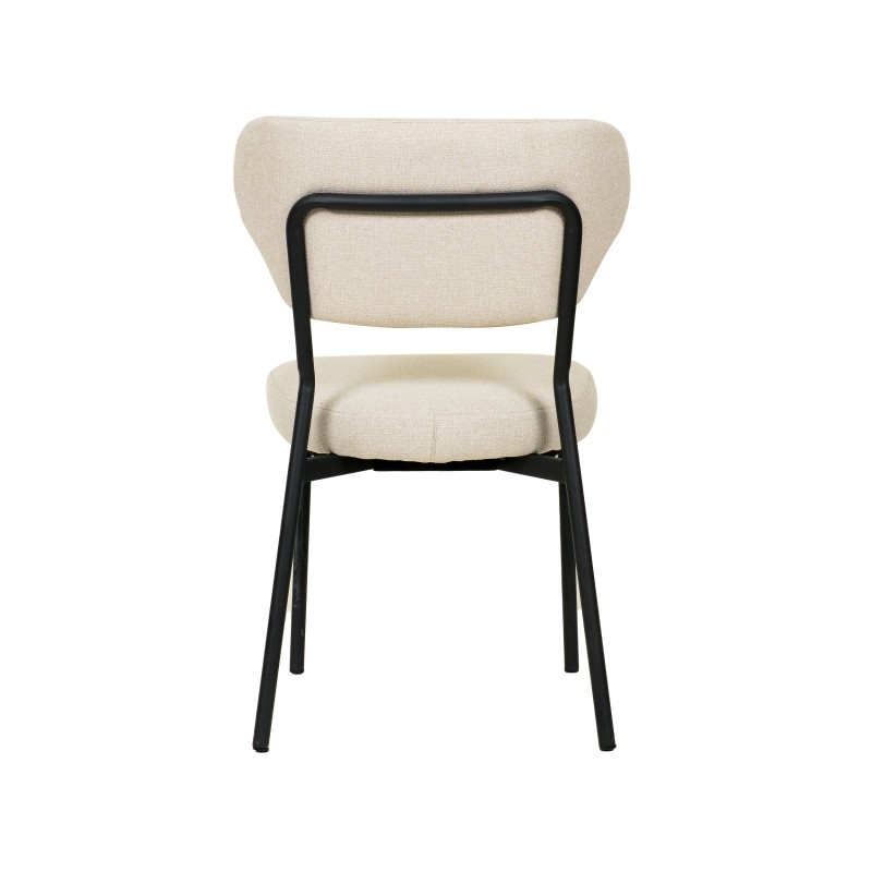 Veba - Duko chaise empilable en tissu - Beige