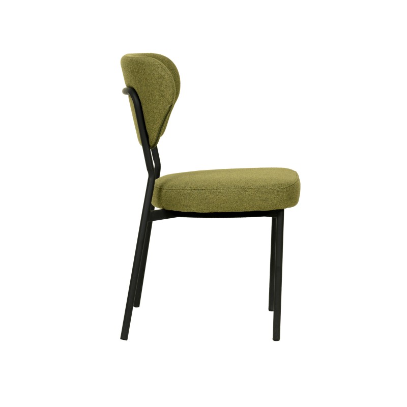 Veba - Duko chaise empilable en tissu - Vert