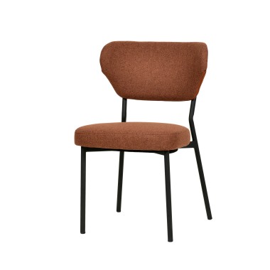 Veba - Duko chaise empilable en tissu - Marron