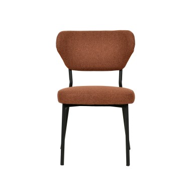 Veba - Duko chaise empilable en tissu - Marron