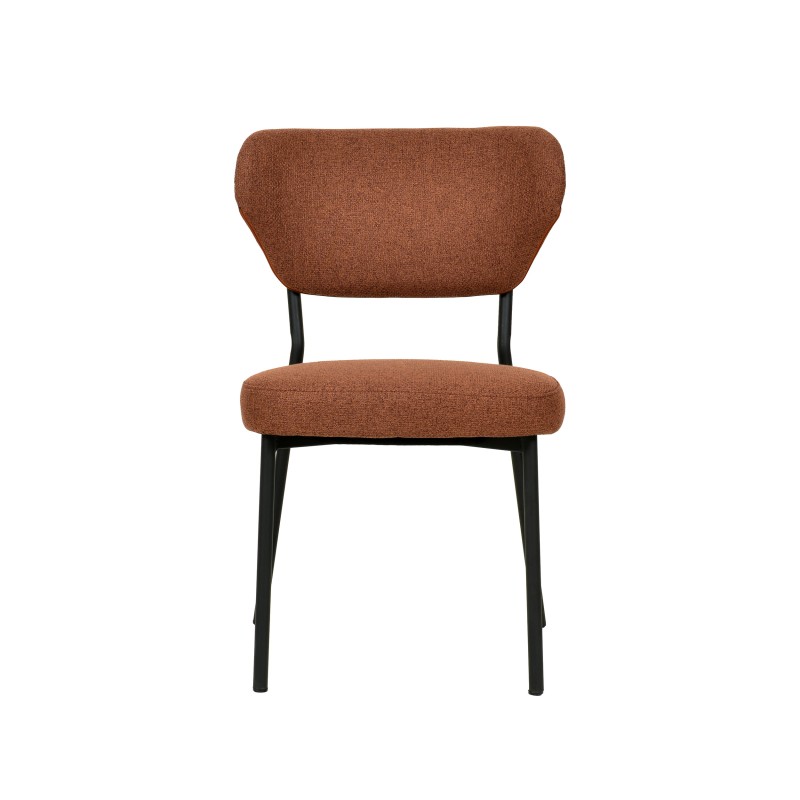 Veba - Duko chaise empilable en tissu - Marron