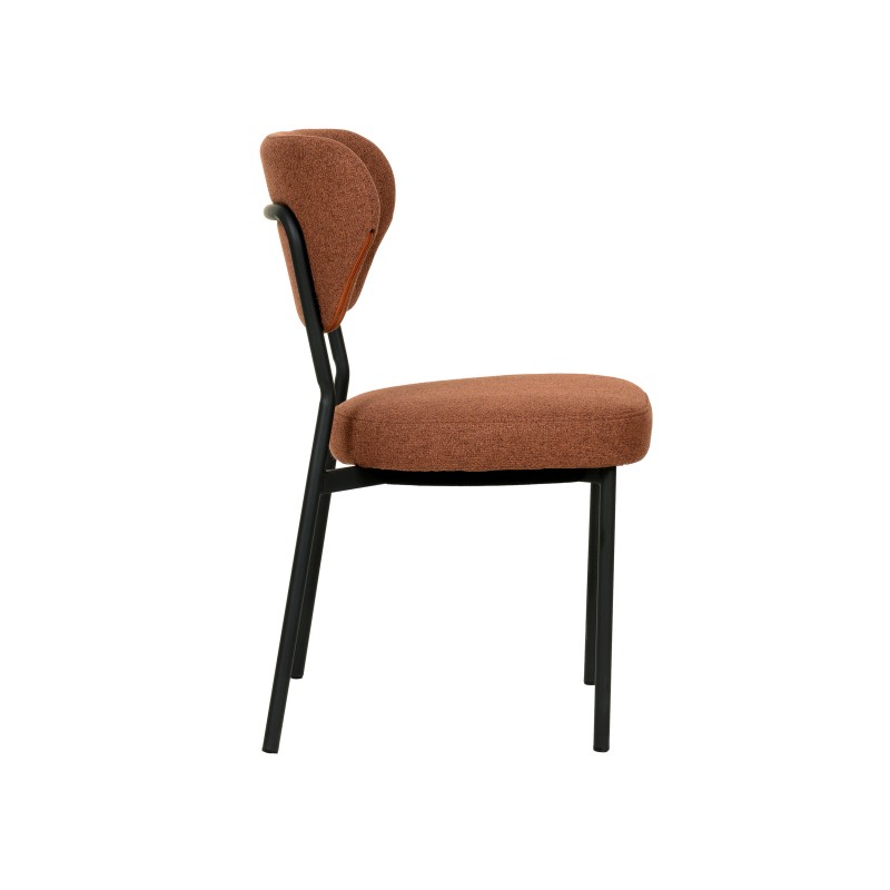 Veba - Duko chaise empilable en tissu - Marron