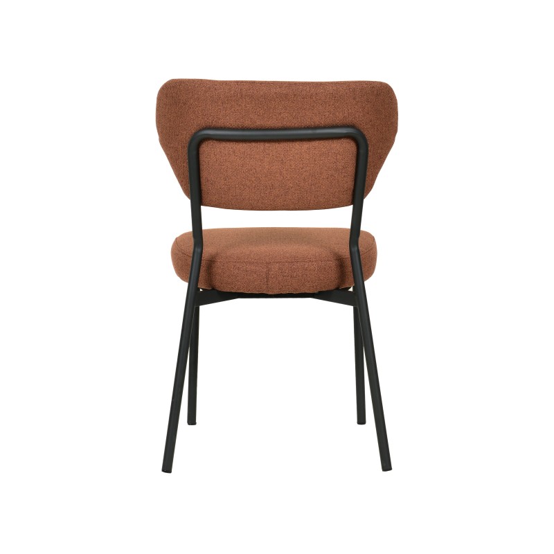 Veba - Duko chaise empilable en tissu - Marron