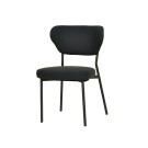 Veba - Duko chaise empilable en tissu - Noir