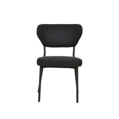Veba - Duko chaise empilable en tissu - Noir