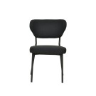Veba - Duko chaise empilable en tissu - Noir