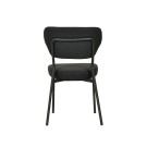 Veba - Duko chaise empilable en tissu - Noir