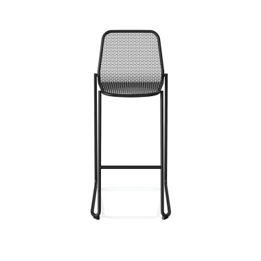 Veba - Mase tabouret de bar empilable en métal - Noir