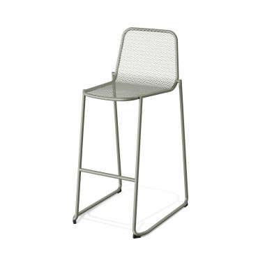 Veba - Mase tabouret de bar empilable en métal - Vert