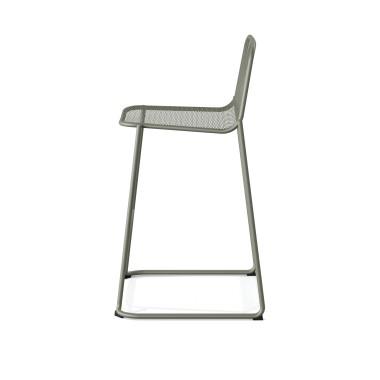 Veba - Mase tabouret de bar empilable en métal - Vert